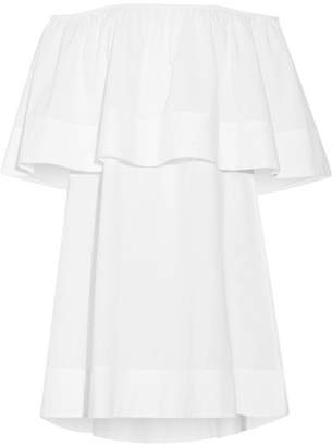 Apiece Apart Piper Petal Off-the-shoulder Ruffled Cotton Mini Dress - Ivory