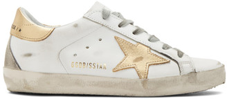 womens white sneakers with gold trim