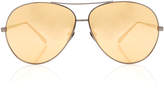 Linda Farrow Titanium Aviator Sunglasses
