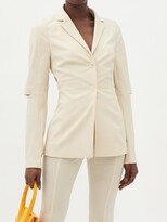 Thumbnail for your product : Jacquemus Melo Cutout Wool-blend Suit Jacket