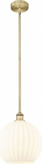 Innovations Lighting InnovationsLightingWhiteVenetian1-LightPendantinBrushedBrass