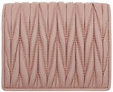Thumbnail for your product : Miu Miu Pink Crystal Logo French Wallet