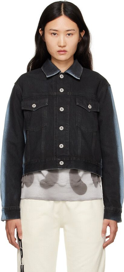 Heron Preston Black Gradient Regular Denim Jacket ShopStyle