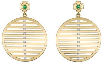 ARK Fine Jewelry Emerald and Diamond Nine Strings Earrings