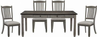 August Grove 5Pc Dining Set Table W 6X Drawers