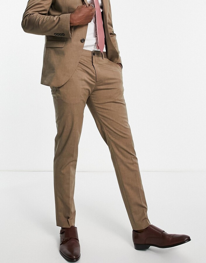 Selected Homme loose fit suit pants in gray melange