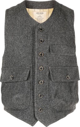 UMA WANG V-neck virgin wool waistcoat