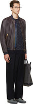Thumbnail for your product : Paul Smith Plum Leather Bomber Jacket