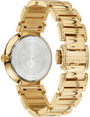 Versace Tribute Watch with Bracelet Strap, Yellow Gold/Black