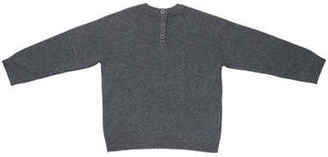 Armani Junior Logo Cotton Jacquard Sweater