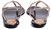 Thumbnail for your product : Rene Caovilla Crystal T-strap flat sandals
