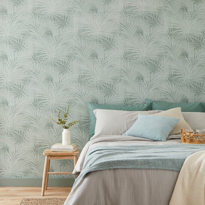 Dunelm Textured Palm Lilypad Wallpaper Lilypad ShopStyle