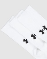 Thumbnail for your product : Under Armour White Crew Socks - Core Crew Socks - 3 Pack