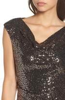 Thumbnail for your product : Eliza J Drape Neck Sequin Embellished Sheath Dress