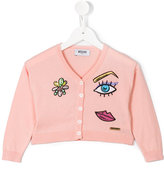 Thumbnail for your product : Moschino Kids patch cardigan