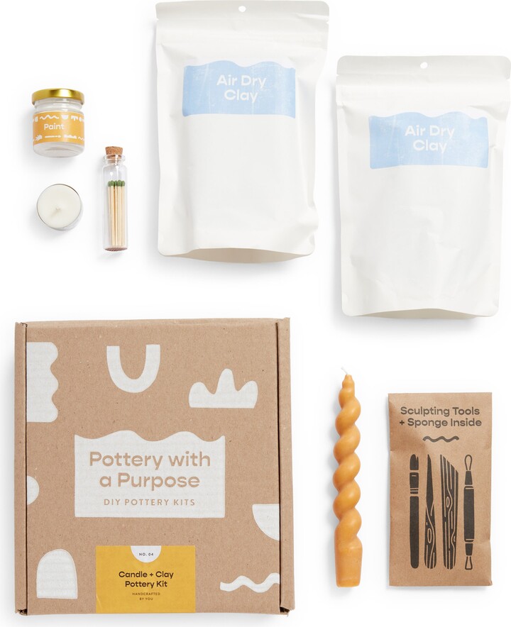 POTTERY WITH A PURPOSE Candle & Air Dry Clay Pottery Kit ShopStyle