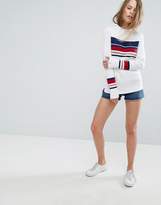 Thumbnail for your product : Tommy Jeans Tommy Jeans High Neck Striped Knit Jumper