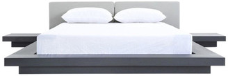 VIG Furniture Modrest Opal Modern Wenge and Gray Platform Bed, Eastern King