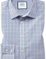 Thumbnail for your product : Charles Tyrwhitt Slim fit non-iron Prince of Wales grey shirt