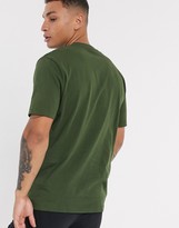 Thumbnail for your product : Selected boxy fit t-shirt in green with japanese print