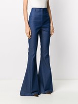 Thumbnail for your product : Hebe Studio Flared High-Rise Trousers
