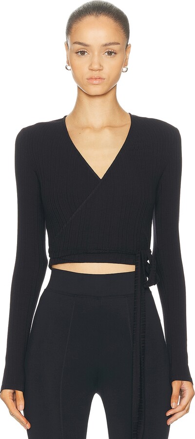 Norba Wrap Top in Black
