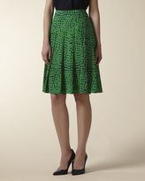 Thumbnail for your product : Jaeger Silk Abstract Pleated Skirt