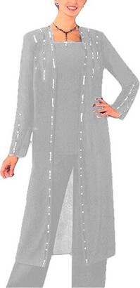R&M Richards Women's Lace ITY 2 Piece Pant Suit - Mother of The Bride  Outfit
