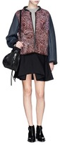 Thumbnail for your product : Nobrand 'Skua' swakara fur faux leather sleeve bomber jacket
