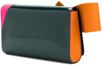DELPOZO colourblock clutch with handle