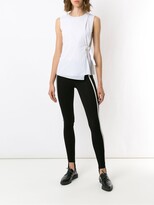 Thumbnail for your product : Armani Exchange Wrap-Style Belted Sleeveless Blouse