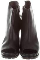 Thumbnail for your product : Brunello Cucinelli Peep-Toe Wedge Boots