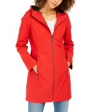 calvin klein hooded stretch raincoat