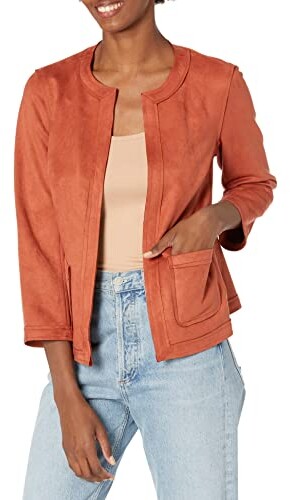 suede jacket womens plus size