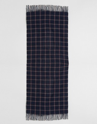 Pieces Oversized Check Scarf