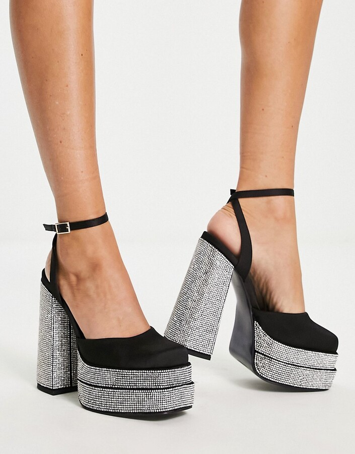 asos black platform shoes