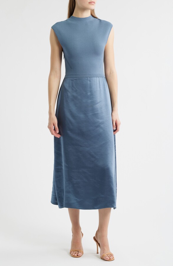 Ferdolini Mixed Media Midi Dress