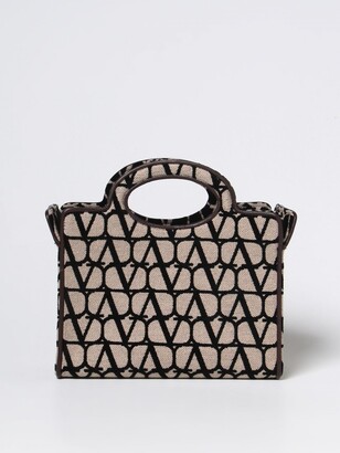 Valentino Embellished Crochet Fabric V-Ring Bag