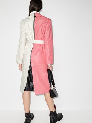 REMAIN Pirello double-breasted leather trench coat