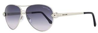 Roberto Cavalli Aviator Sunglasses Rc884s Matar 16b Palladium/dark Blue 884