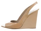 Thumbnail for your product : Miu Miu Patent Leather Slingback Wedges