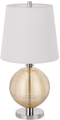 Amber Glass Table Lamps The, Amber Mica Table Lamp With Usb Port
