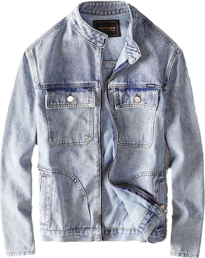 New Men's slim denim jackets coat washed retro jean jacket Spring couple  coat