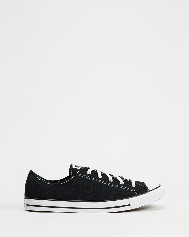 converse white all star dainty canvas trainers