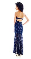 Thumbnail for your product : My Michelle Strapless Sequin & Lace Cutout-Back Long Dress