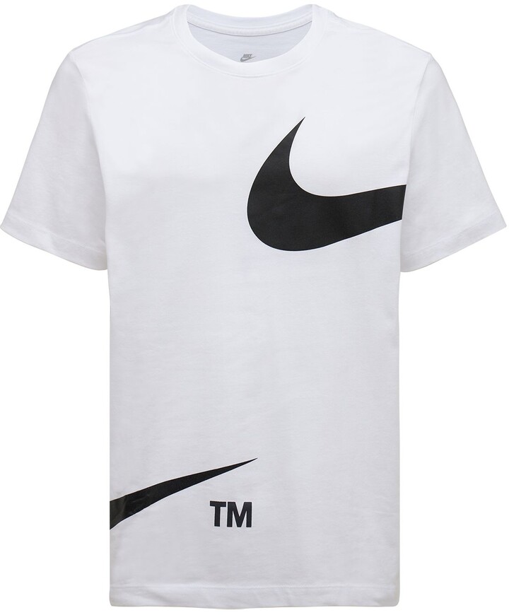Nike Swoosh Logo Cotton T-Shirt - ShopStyle