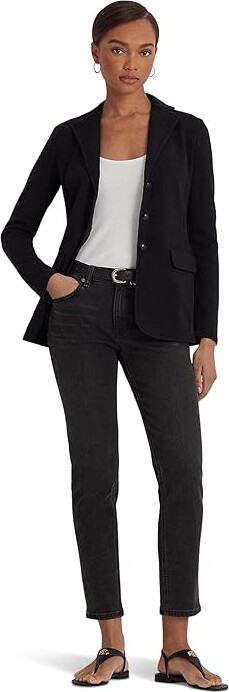 Lauren Ralph Lauren Knit Sweater Blazer (Polo Black) Women's Clothing -  ShopStyle