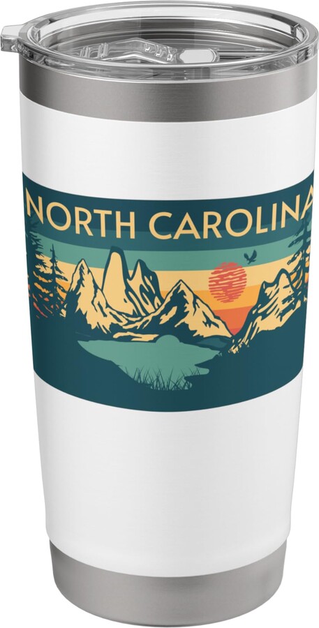 North Carolina USA Outdoor Vintage North Carolina Stainless Steel Insulated Tumbler