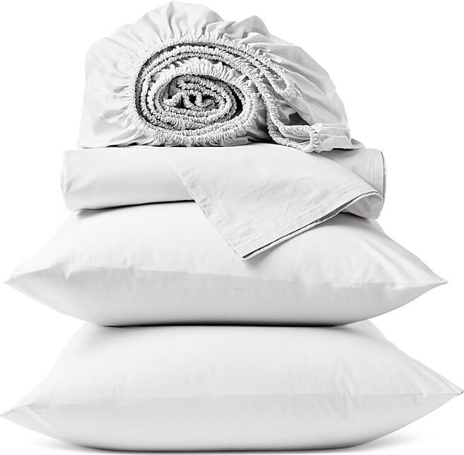 Coyuchi Heritage Percale 4 Piece Sheet Set King