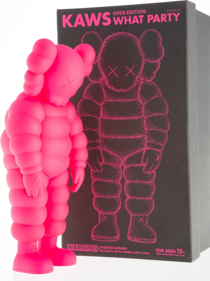 KAWS KAWS, What Party" Brooklyn Museum Pink Sculpture Street Art, 2021